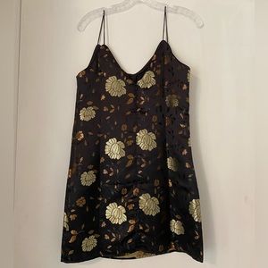 BRAND NEW gold and black dress size Small